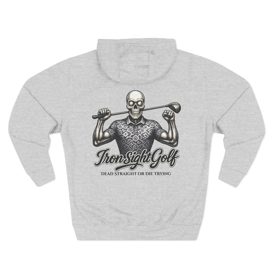 Dead Straight or Die Trying Skull Golf Hoodie — Iron Sight Golf