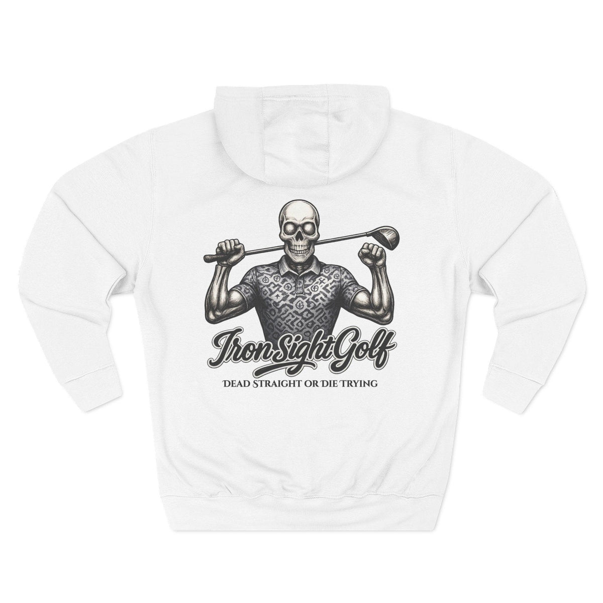 Dead Straight or Die Trying Skull Golf Hoodie — Iron Sight Golf
