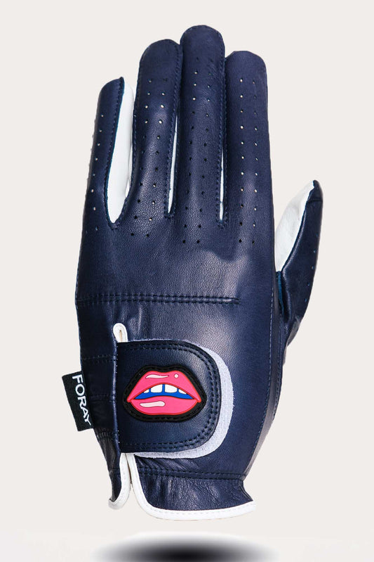 Golf Glove Navy Lip Logo
