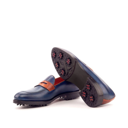 double-eagle-loafer-golf-shoes-men-blue-leather-loafers-167 - GOLF LEAGUE