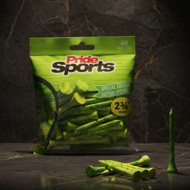 Pridesports Paint Splatter Wood Golf Tees – Colorful 45-Pack