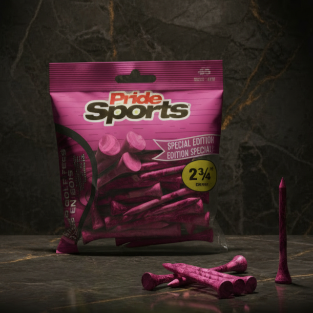 Pridesports Paint Splatter Wood Golf Tees – Colorful 45-Pack