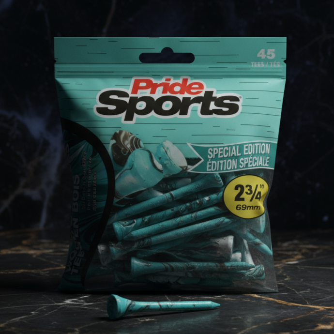 Pridesports Paint Splatter Wood Golf Tees – Colorful 45-Pack