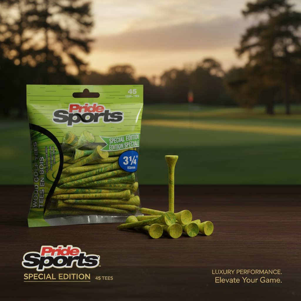 Pridesports Paint Splatter Wood Golf Tees – Colorful 45-Pack