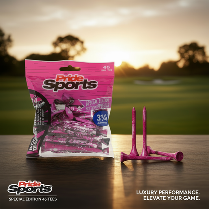 Pridesports Paint Splatter Wood Golf Tees – Colorful 45-Pack