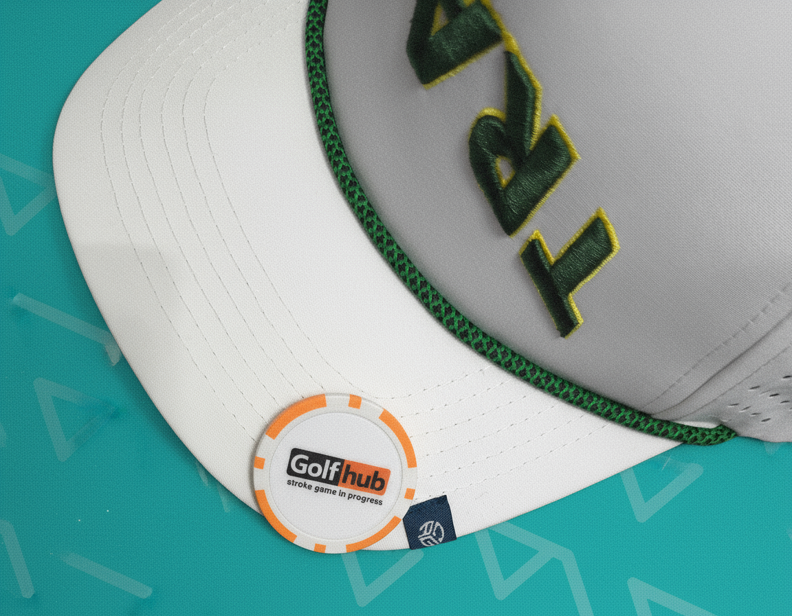 “Golfhub – Stroke Game in Progress” Golf Ball Marker Poker Chip