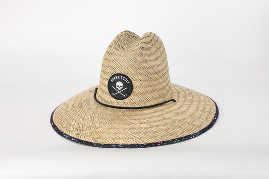 Straw Paint Splatter Hat