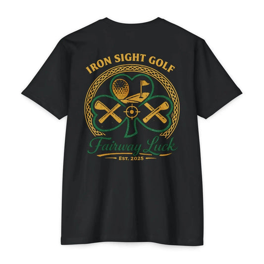Fairway Luck Shamrock Golf T-Shirt — Iron Sight Golf