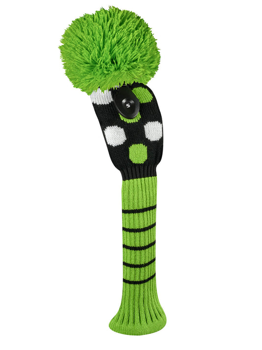 Lime, White & Black Multi Dot Fairway Headcover - Just4Golf
