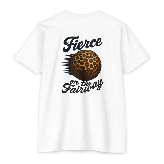 Fierce on the Fairway T-Shirt — Cheetah Print Golf Ball Design