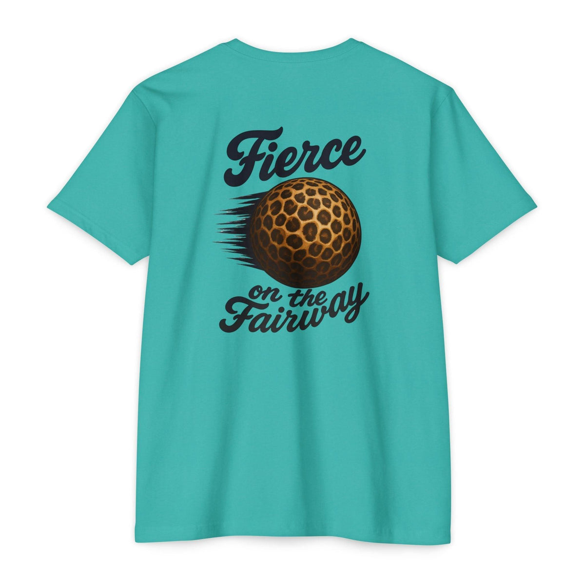 Fierce on the Fairway T-Shirt — Cheetah Print Golf Ball Design