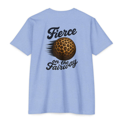 Fierce on the Fairway T-Shirt — Cheetah Print Golf Ball Design