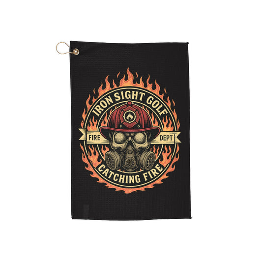 Firefighter Golf Towel — "Catching Fire"