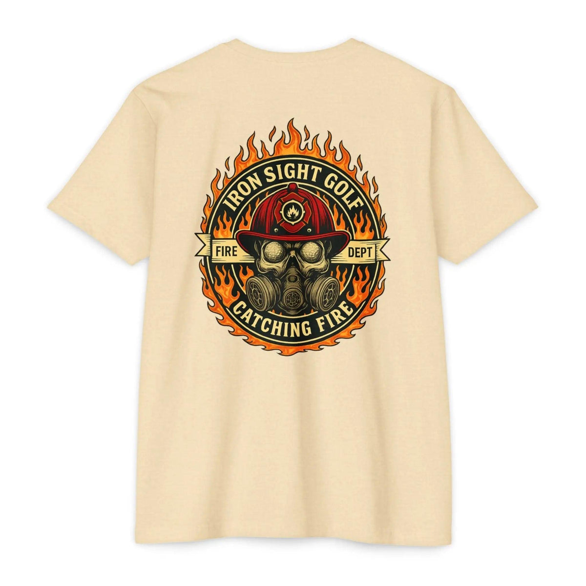 Catching Fire Firefighter Golf T-Shirt — Iron Sight Golf