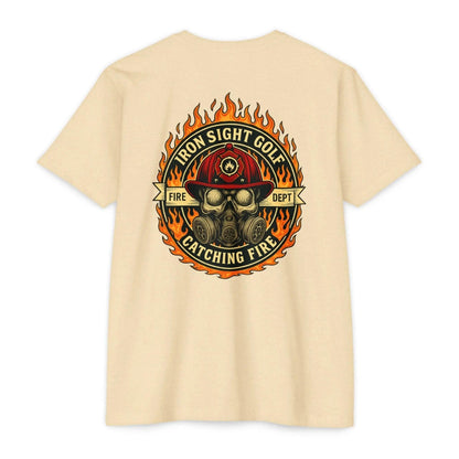 Catching Fire Firefighter Golf T-Shirt — Iron Sight Golf