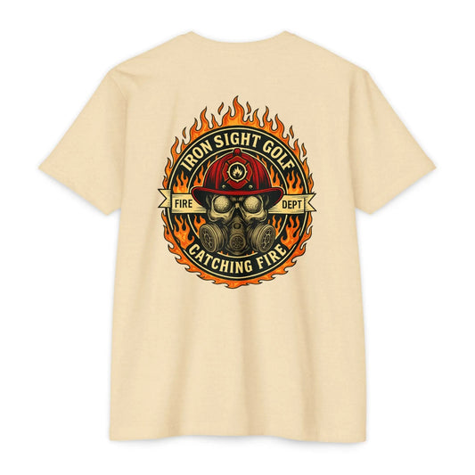Catching Fire Firefighter Golf T-Shirt — Iron Sight Golf
