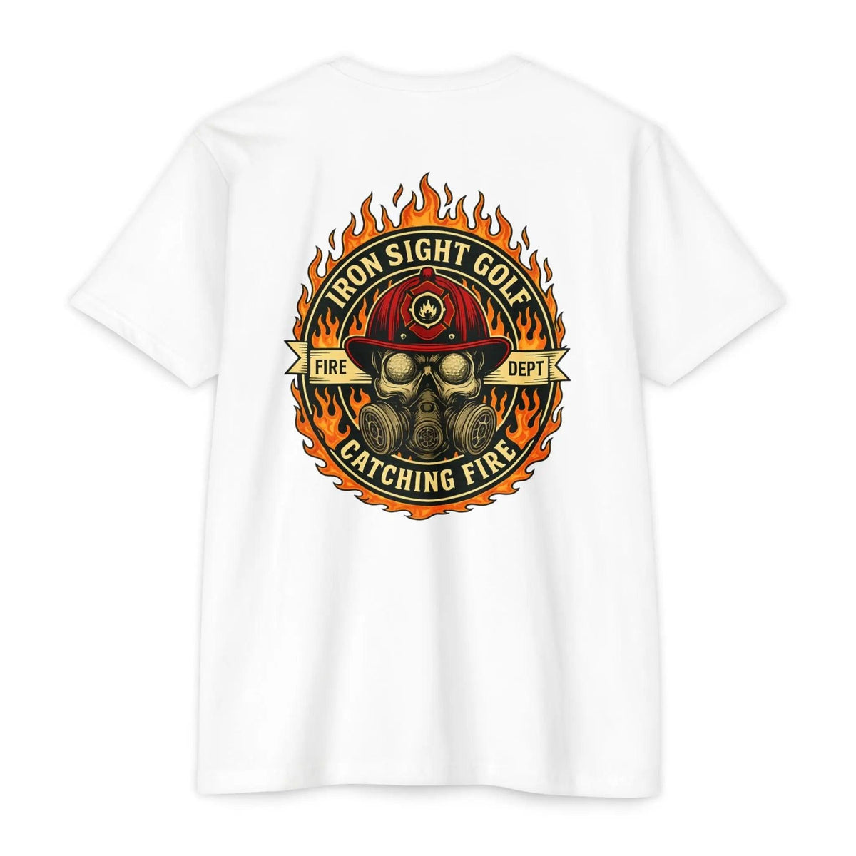 Catching Fire Firefighter Golf T-Shirt — Iron Sight Golf