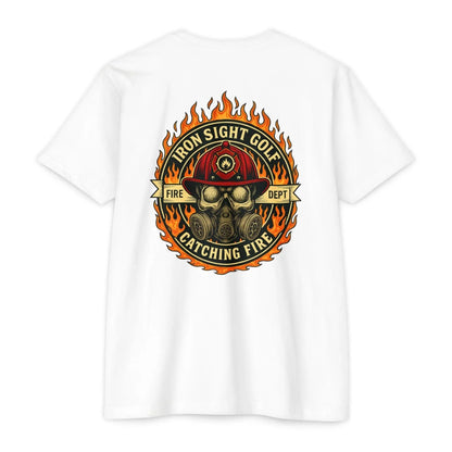 Catching Fire Firefighter Golf T-Shirt — Iron Sight Golf