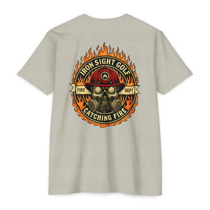 Catching Fire Firefighter Golf T-Shirt — Iron Sight Golf