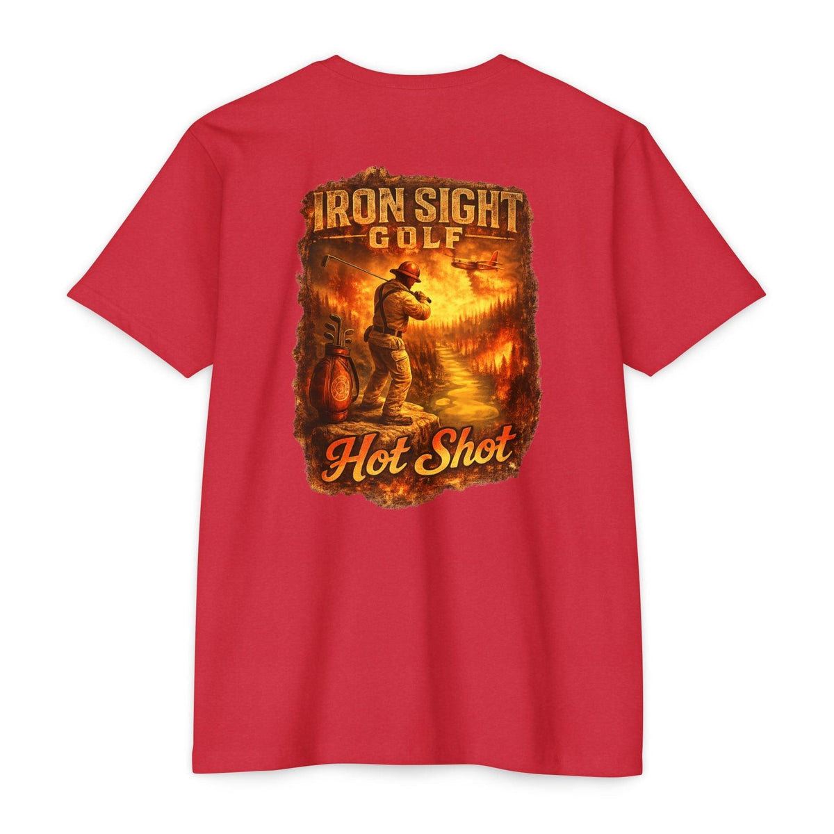 Hot Shot Firefighter Golf T-Shirt — Iron Sight Golf