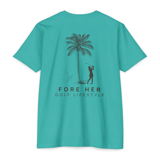 For Her Tropical Golf T-Shirt — Palm Silhouette