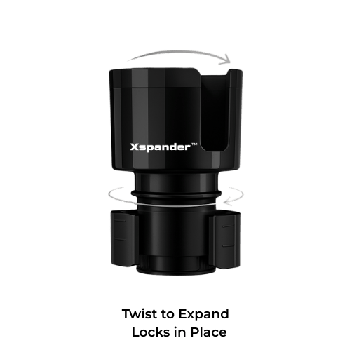 Xspander™ Golf Cart Cup Holder Expander – Universal Twist-to-Lock Adapter