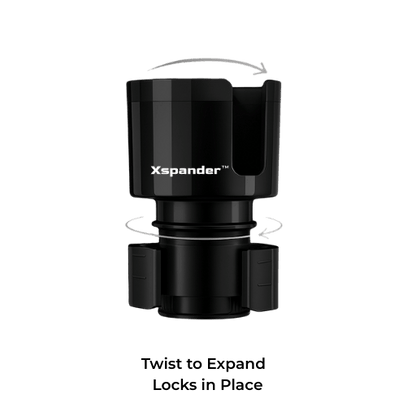 Xspander™ Golf Cart Cup Holder Expander – Universal Twist-to-Lock Adapter