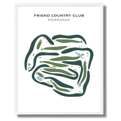 Friend Country Club, Nebraska - Printed Golf Courses