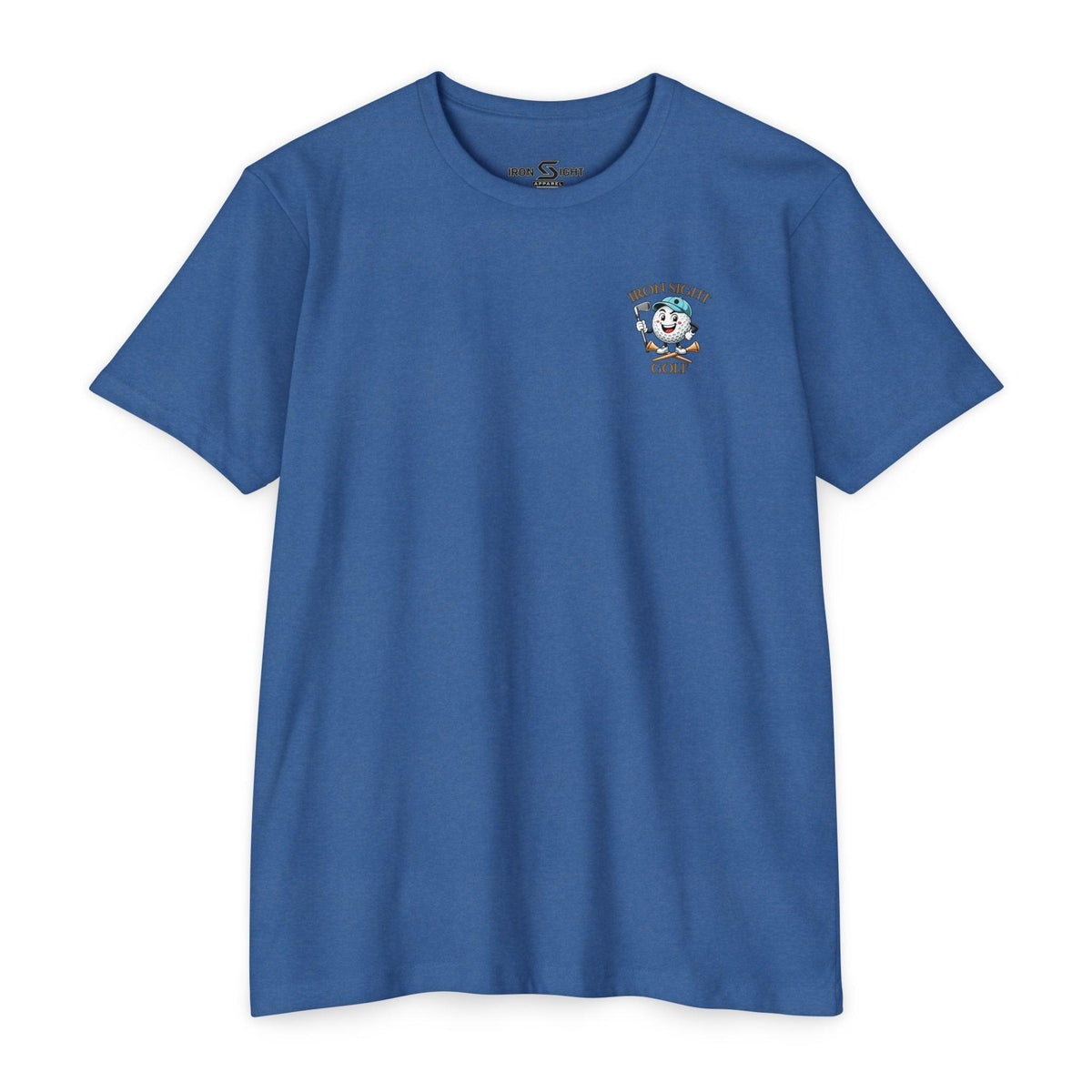 Funny Golf T-Shirt — 'Fore!' Bogey Bob Iron Sights Cartoon
