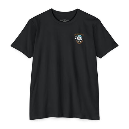 Funny Golf T-Shirt — 'Fore!' Bogey Bob Iron Sights Cartoon
