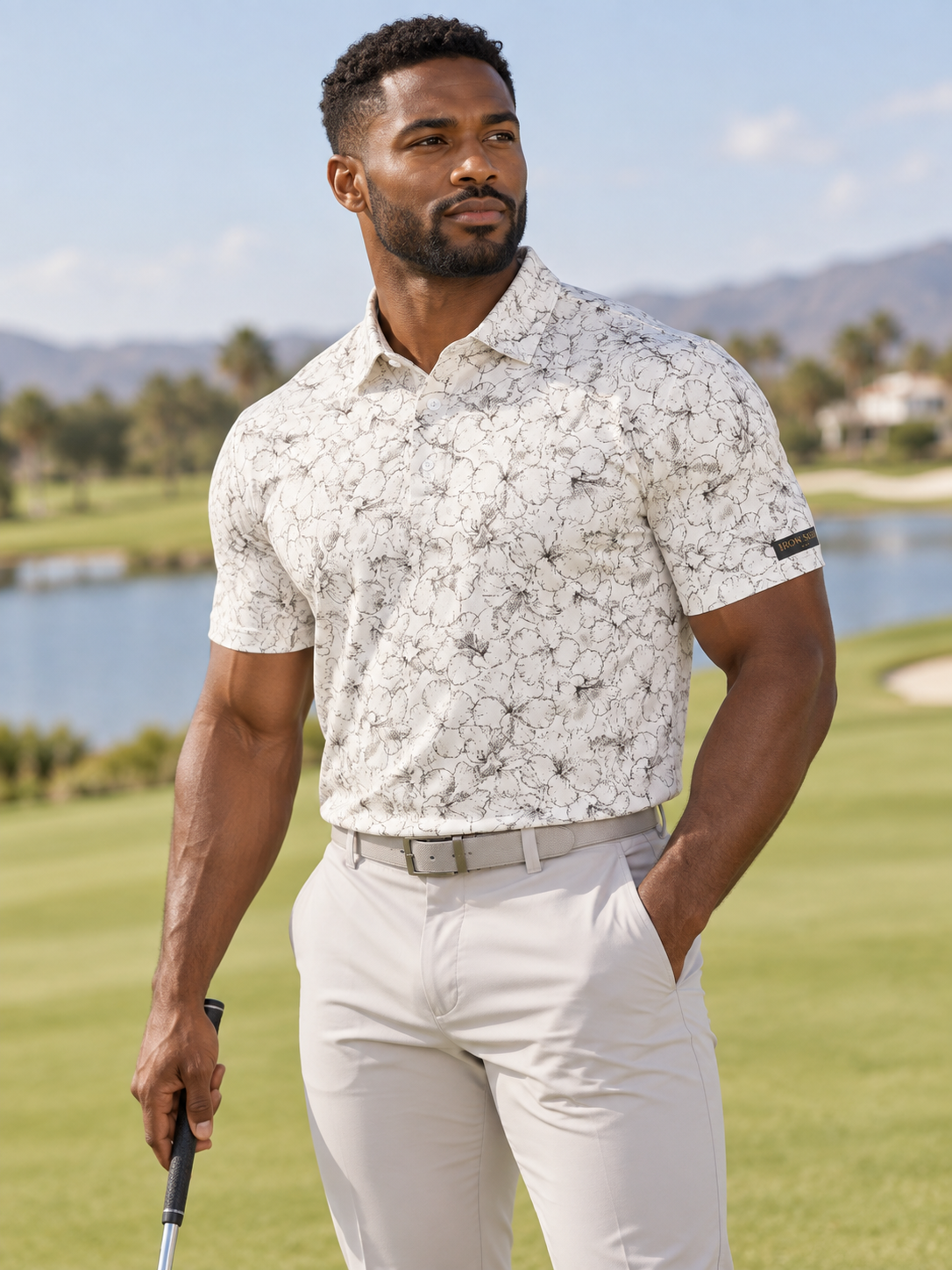 Ghost Floral Premium Golf Polo
