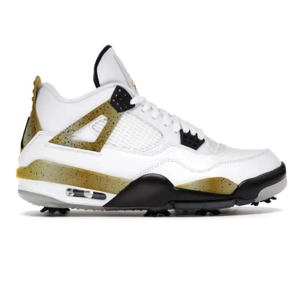 gold-cement-jordan-4-retro-golf-shoes-cleats-337 - GOLF LEAGUE