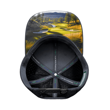 Golf Hat - Baseball Hat Fit - Charcoal - Laser Mesh
