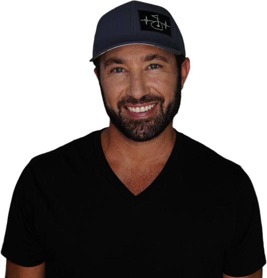 Golf Hat - Baseball Hat Fit - Charcoal - Laser Mesh