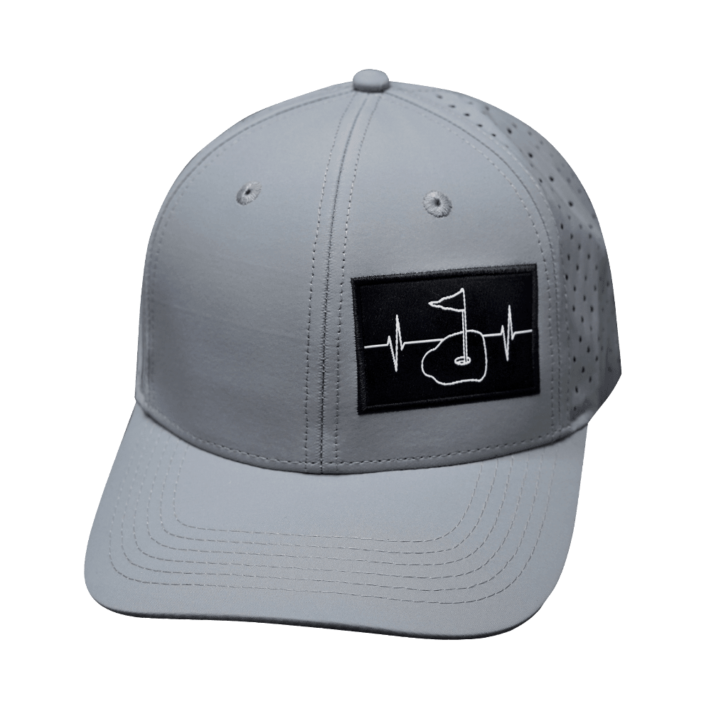 Golf Hat - Baseball Hat Fit  - Gray Blue - Laser Mesh