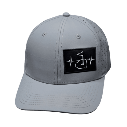 Golf Hat - Baseball Hat Fit  - Gray Blue - Laser Mesh