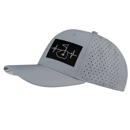 Golf Hat - Baseball Hat Fit  - Gray Blue - Laser Mesh