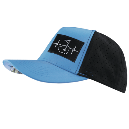 Golf Hat - Trucker Hat - Slate Blue / Black - Laser Mesh