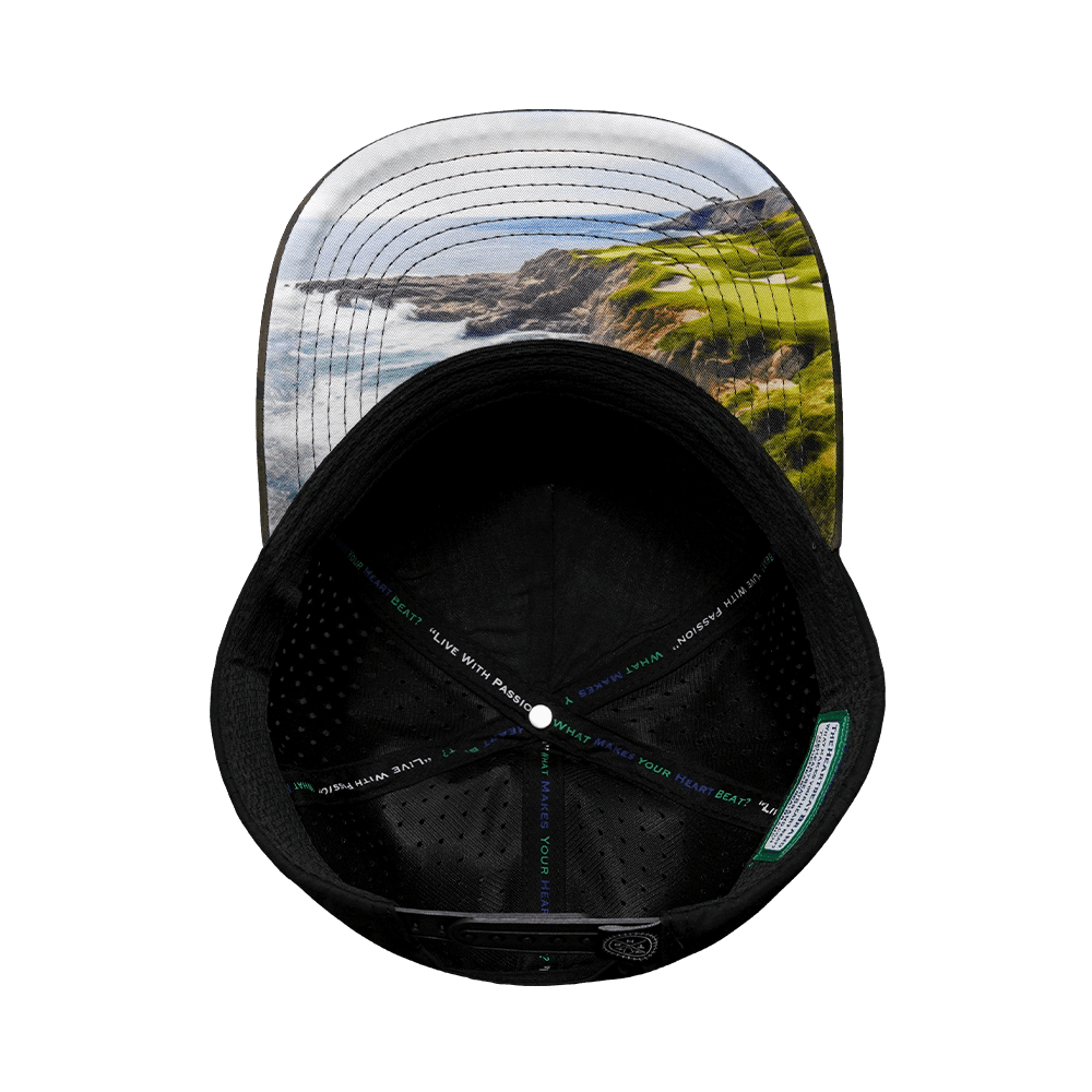 Golf Hat - Trucker Hat - Soft Charcoal Camo / Black - Laser Mesh