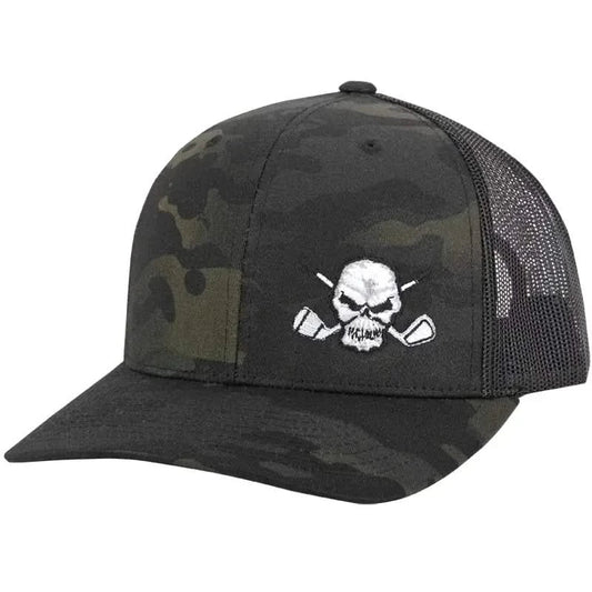 Camo Trucker Golf Hat (Black)