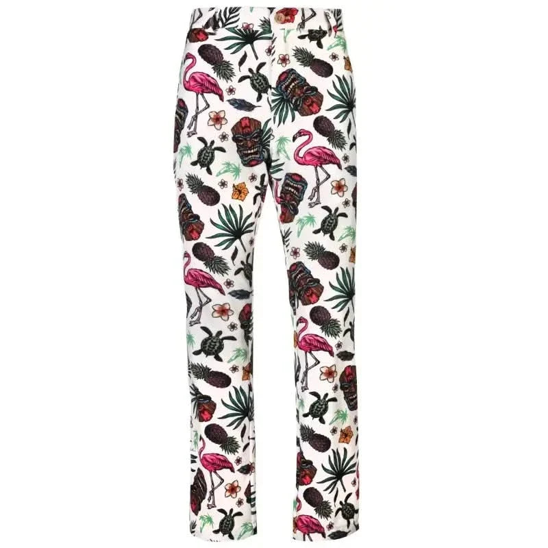 Aloha Hawaiian Cool-Stretch Men's Golf Pants (Tiki)