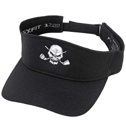 Golf Visor with Skull Design (Black)