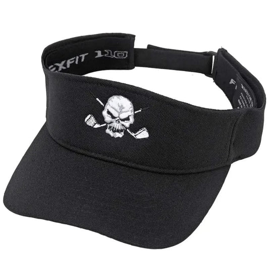 Golf Visor with Skull Design (Black)