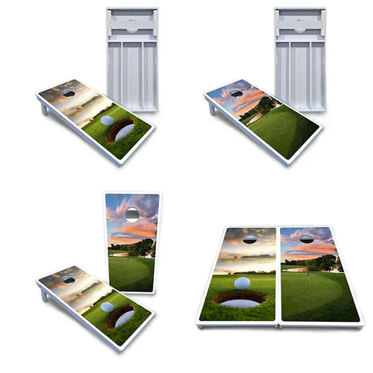 Golf Course Sunset Cornhole Boards - All Weather Series