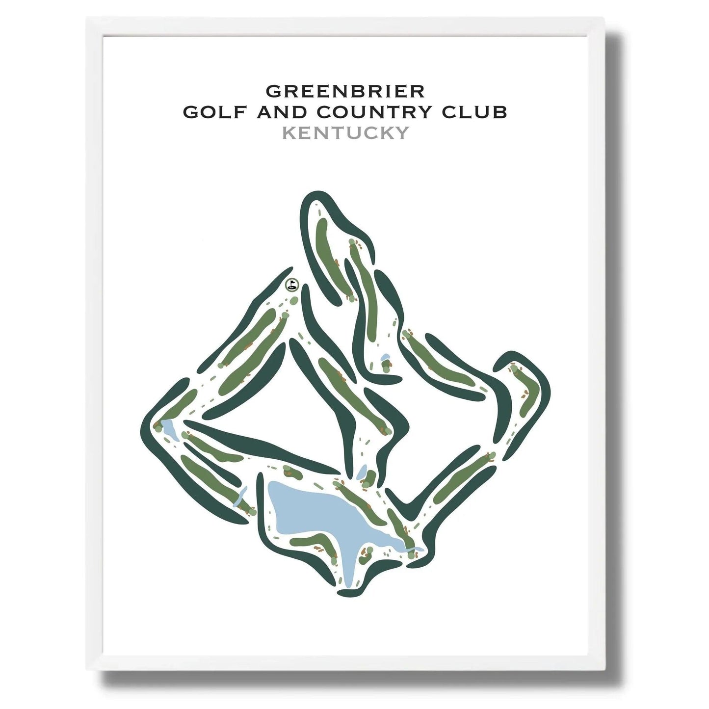 Greenbrier Golf and Country Club, Kentucky - Printed Golf Courses