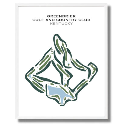 Greenbrier Golf and Country Club, Kentucky - Printed Golf Courses