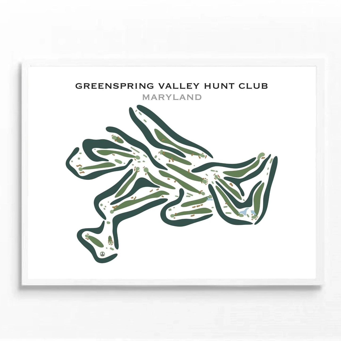 GreenSpring Valley Hunt Country Club, Maryland - Printed Golf Courses