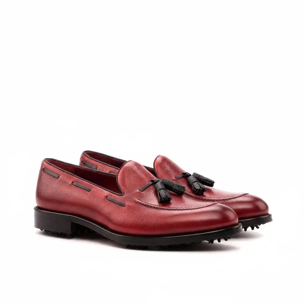 harbor-loafer-golf-shoes-men-burgundy-leather-tassel-loafers-488 - GOLF LEAGUE