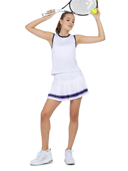 Harper Performance Tank - White/Lavender Combo