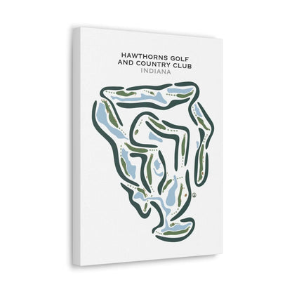 Hawthorns Golf and Country Club, Indiana - Printed Golf Courses